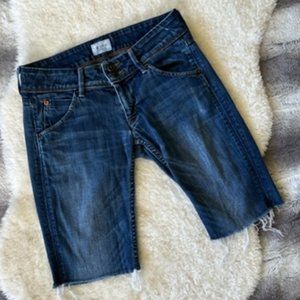 Hudson Raw Hem Bermuda Jean Shorts